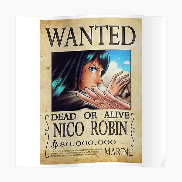 Nico Robin Wanted Posters Redbubble