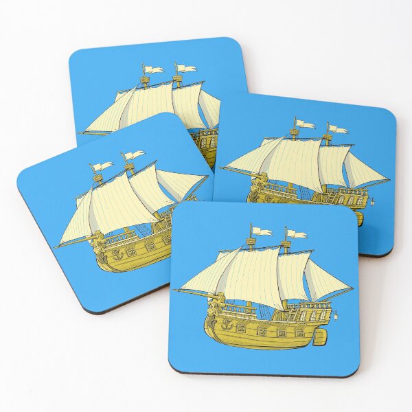 Item preview, old golden sailing ship designed and sold by duxpavlic.