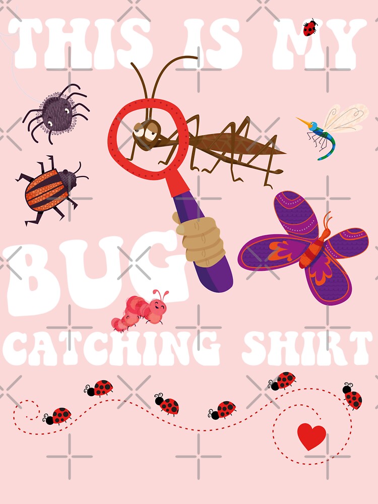 Bug Catching - Fun Cute Bug Catching Design For Kids Kids T-Shirt for Sale  by Ray Cunningham