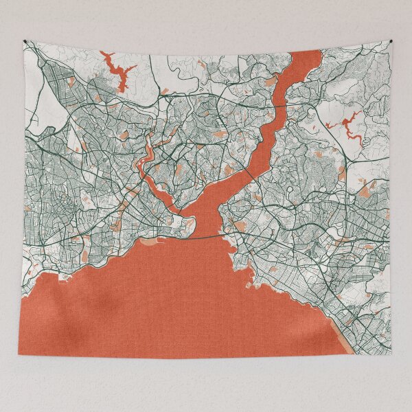 Item preview, Istanbul City Map of Turkey - Bohemian designed and sold by deMAP.