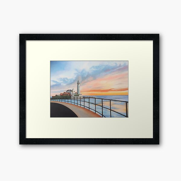St. Mary's lighthouse Framed Art Print