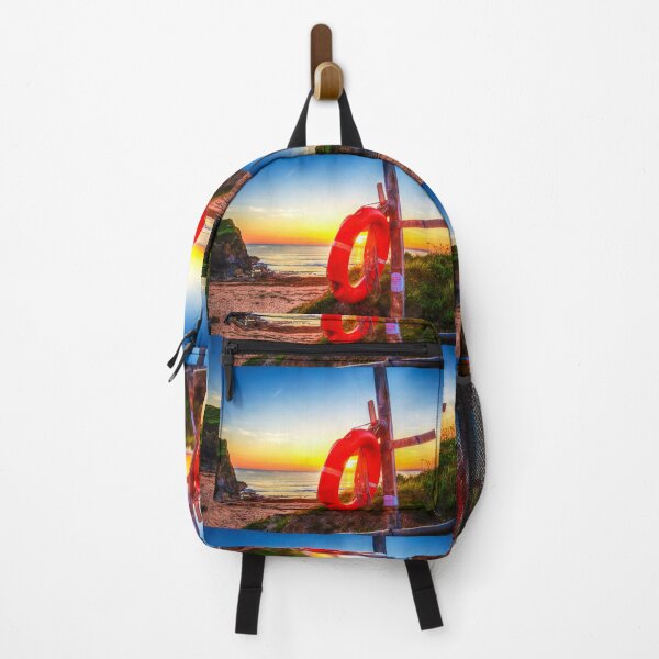 Item preview, Red Life Buoy Ring At Sunset designed and sold by Paul Thompson Photography.
