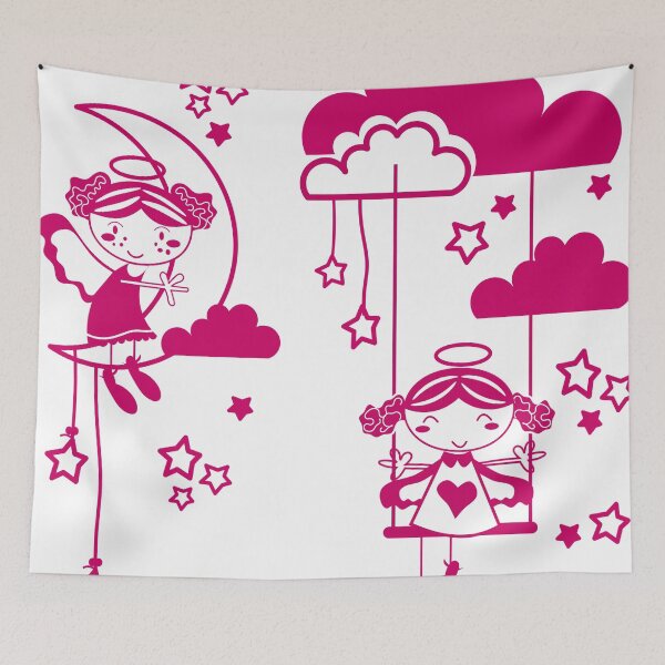 Item preview, Fairies on swings designed and sold by Creaciontrompiz.