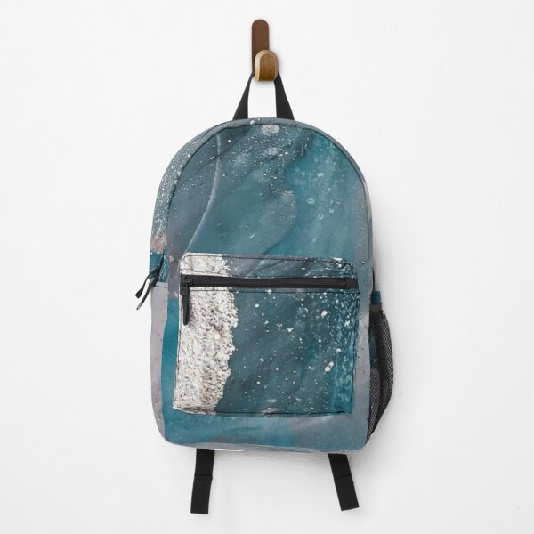 Item preview, Ocean sea, blue and silver marble print designed and sold by HadeeeeL.