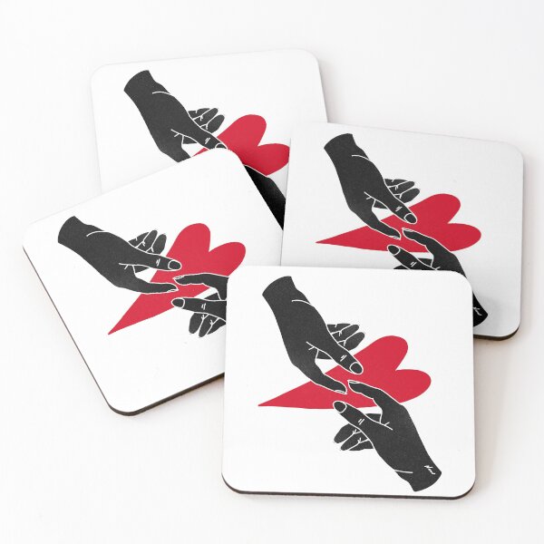 Item preview, Hands Reaching Out For Each Other Above Red Heart designed and sold by studio-nie.