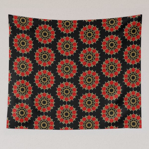 Item preview, Diwali Burnt Orange Diyas on Gold Mandala designed and sold by HolidayBug.