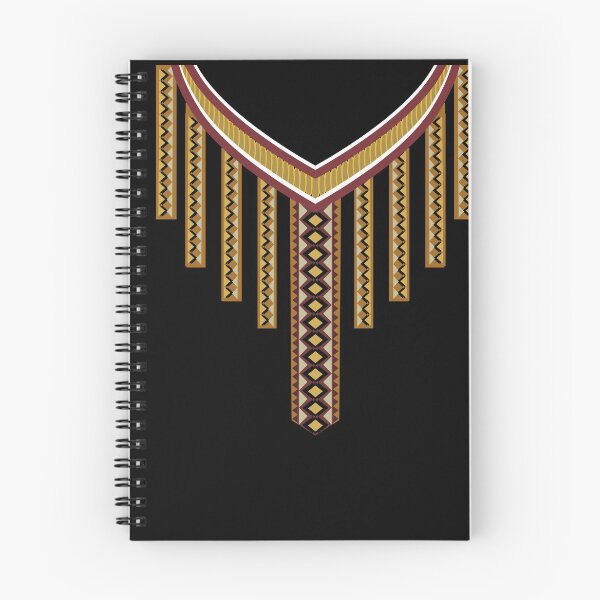 Item preview, Geometric ethnic necklace design on black background designed and sold by AnyMage.