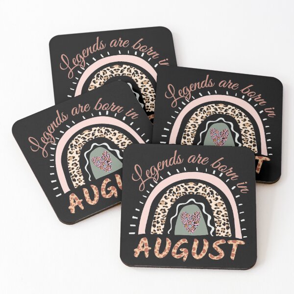 Item preview, Legends are Born in August, Leopard Boho Rainbow  designed and sold by ACC .