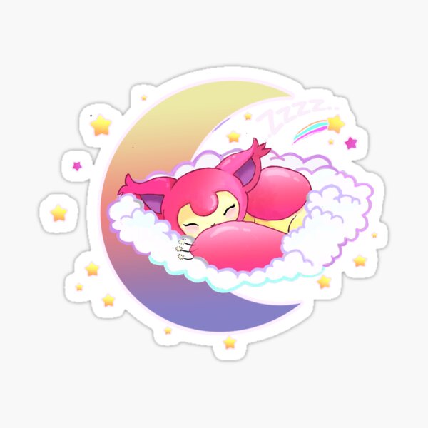 skitty snoozing Sticker