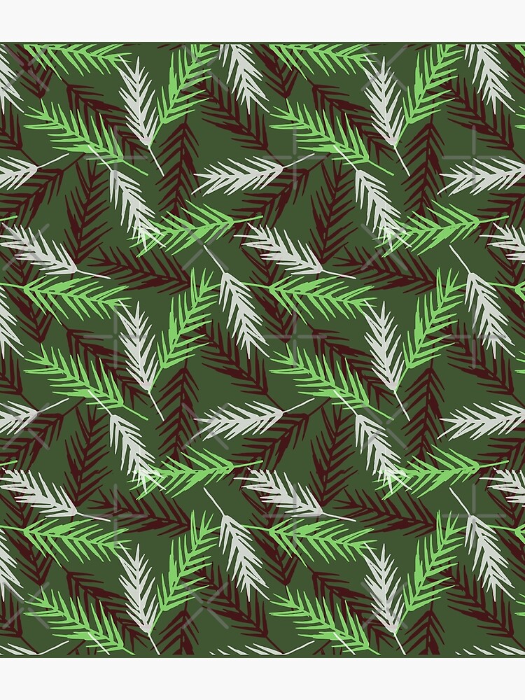 Thumbnail 3 of 3, Backpack, Evergreen Leaves Pattern designed and sold by DesignsbyEH.