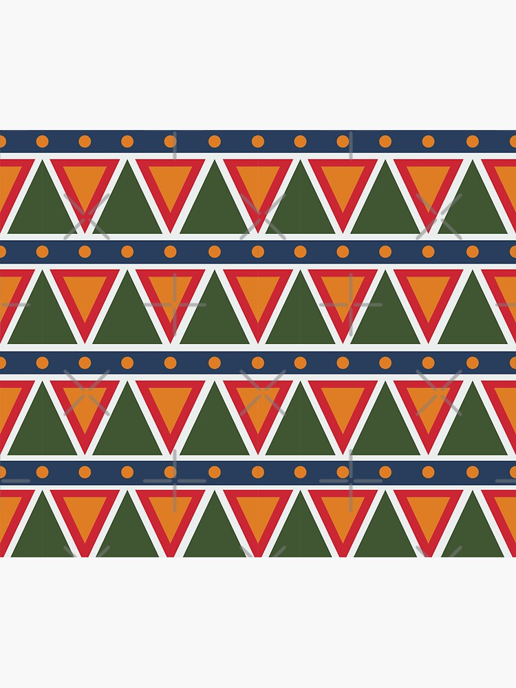 Thumbnail 3 of 3, Sticker, Fun Festive Triangular Pattern designed and sold by DesignsbyEH.