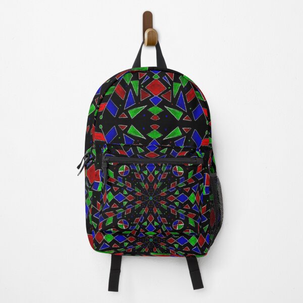 Item preview, Trippy Black, Red, Blue, and Green Mandala designed and sold by Lady Southpaw.