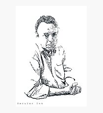 Hitchens drawn with spots Photographic Print