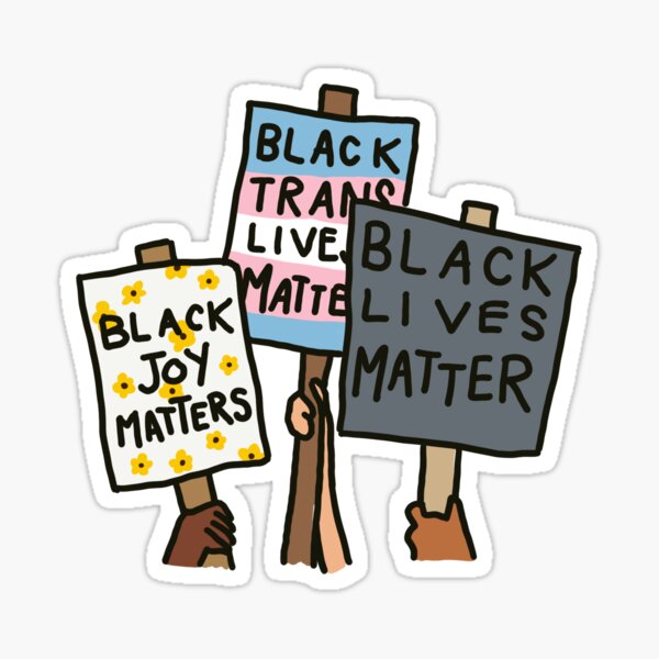 BLM Protest Signs Sticker