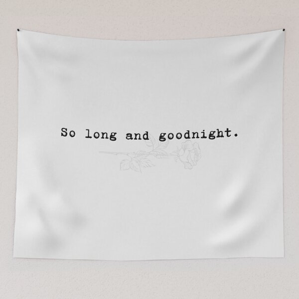 Item preview, So Long and Goodnight - My Chem lyrics designed and sold by Verubi.
