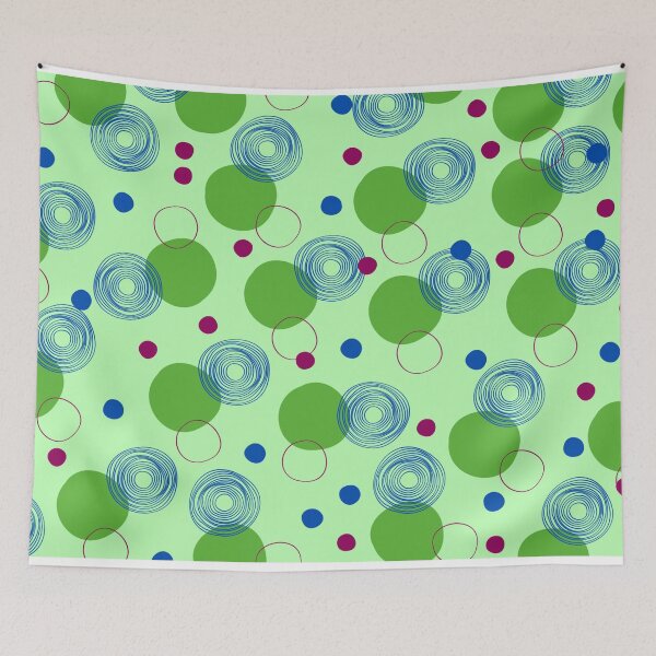 Item preview, green circles designed and sold by Mohini Sawant.