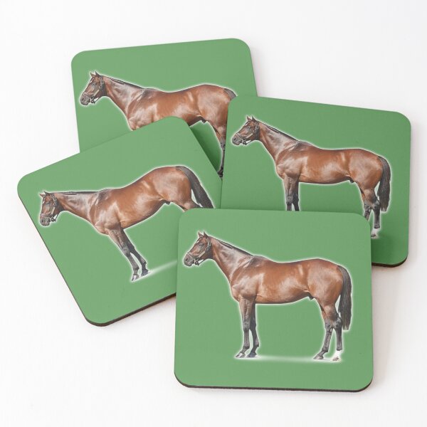 Item preview, A Lucky Brown Horse In A Harness With A Golden Horseshoe designed and sold by Phantasmal-2-do.