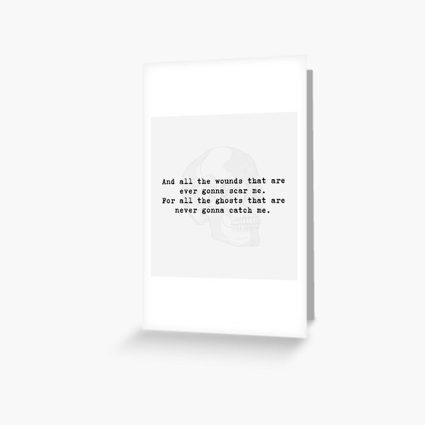 My Chemical Romance Lyrics Greeting Cards for Sale | Redbubble