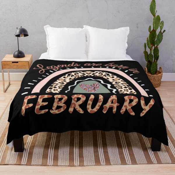 Item preview, Legends are Born in February, Leopard Boho Rainbow designed and sold by ACC .