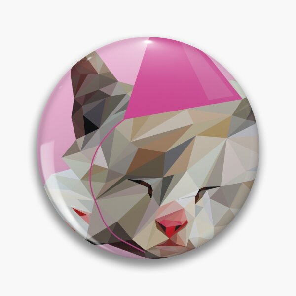 Item preview, Geometric cats portrait - cute kitten with party hat designed and sold by Itsjayrose.
