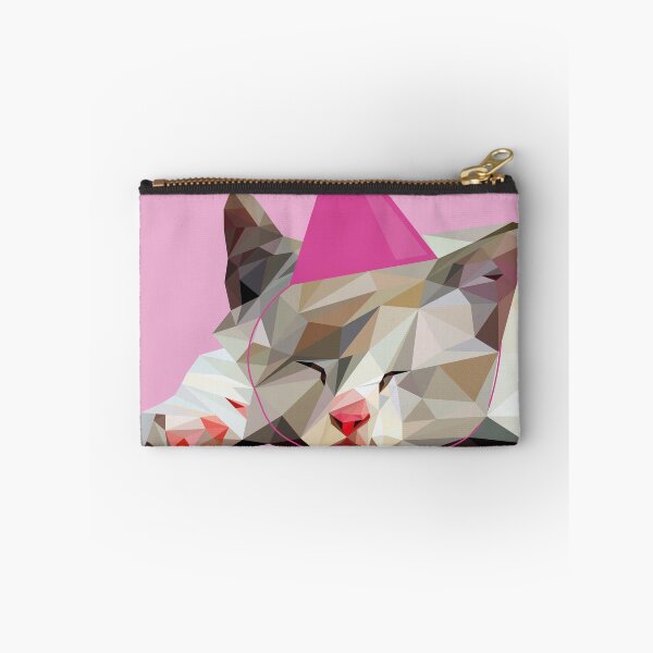 Item preview, Geometric cats portrait - cute kitten with party hat designed and sold by Itsjayrose.