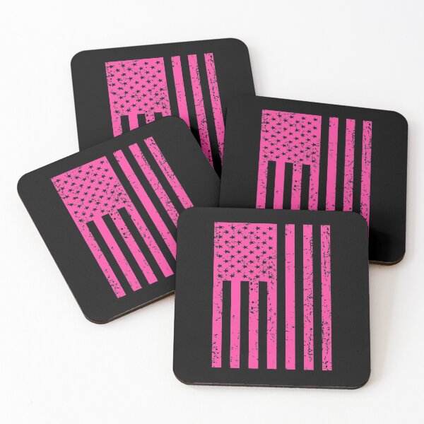 Item preview, Breast Cancer Awareness Pink Distressed American Flag  designed and sold by ZiesMerch.