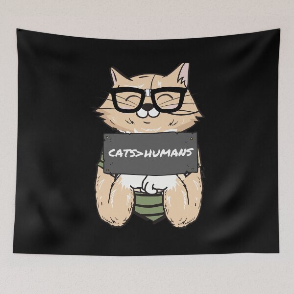 Item preview, Cats better than humans designed and sold by NerdTypeStuff.