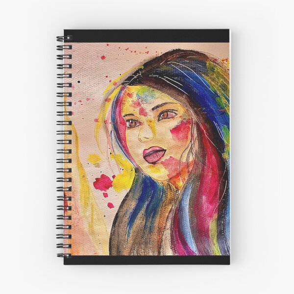Item preview, girl with butterfly drip painting designed and sold by SimiRaghavan.