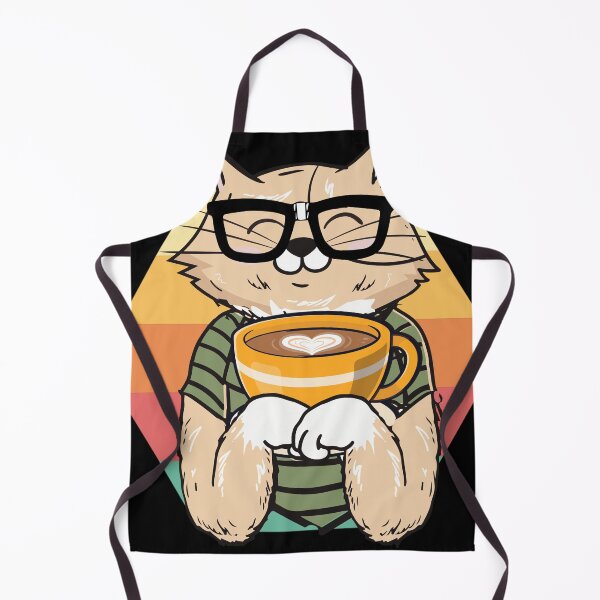 Item preview, Cute kitty cat holding a coffee mug designed and sold by NerdTypeStuff.