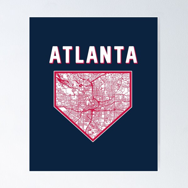 Artikelvorschau, Atlanta Baseball City Home-Karte entworfen und verkauft von toutwearapparel.