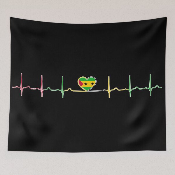 Item preview, Heartbeat São Tomé and Príncipe designed and sold by Heartbeatsalad.