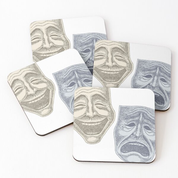 Item preview, Theater masks Classic T-Shirt designed and sold by SAN101.