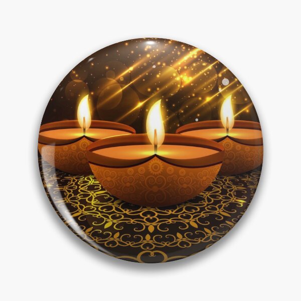 Item preview, Magical Diwali Diyas with Sparkles designed and sold by HolidayBug.
