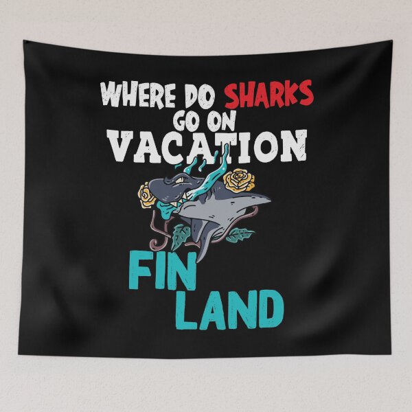 Item preview, Where Do Sharks Go On Vacation - Shark Lover Ocean Wildlife designed and sold by loka-Art.