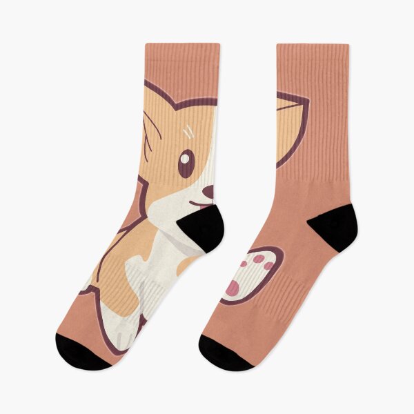Item preview, Cute baby Corgi sitting down smiling with tongue out designed and sold by HuyN95.