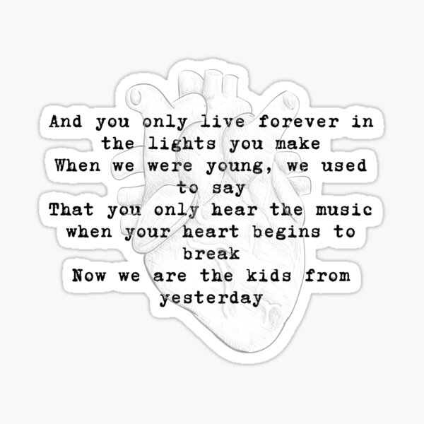 Item preview, We are the kids from Yesterday - My Chem lyrics designed and sold by Verubi.