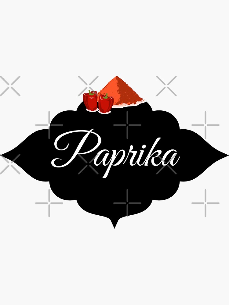 "Paprika Container Label" Sticker for Sale by GoodThingsOnly Redbubble