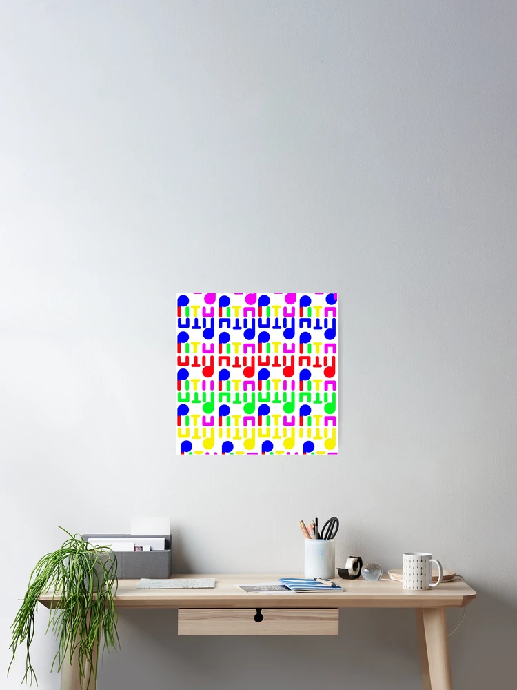 Thumbnail 2 of 3, Poster, Musical note, rainbow pattern designed and sold by CreateToBe.