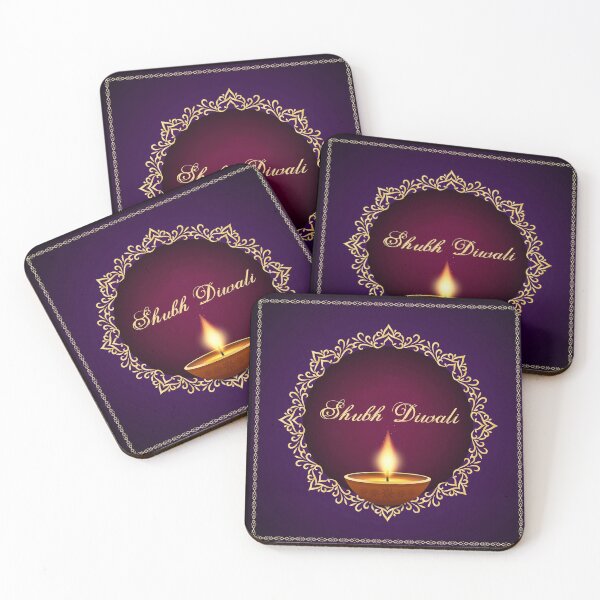 Item preview, Elegant Diwali Diyas Purple Classic designed and sold by HolidayBug.