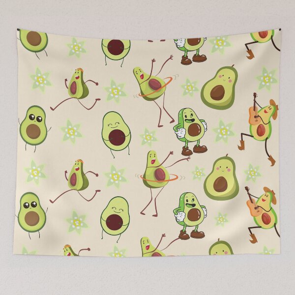 Item preview, cute avocado pattern designed and sold by LU NA.