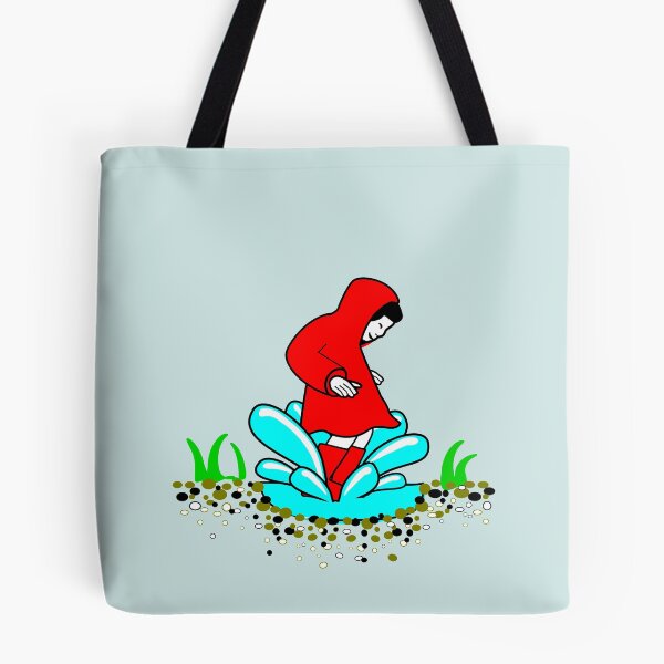 Item preview, Girl in a Red Raincoat Splashing in a Puddle designed and sold by LastLittleBird.