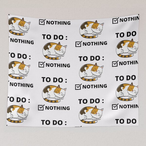 Item preview, Cute Cat To Do Nothing designed and sold by BhavyaBathla.