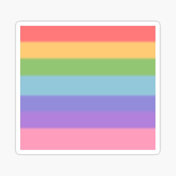 Pastellfarben der Regenbogenfahne Sticker