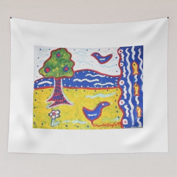 Item preview, River, birds, and a tree designed and sold by CharlieDingler.