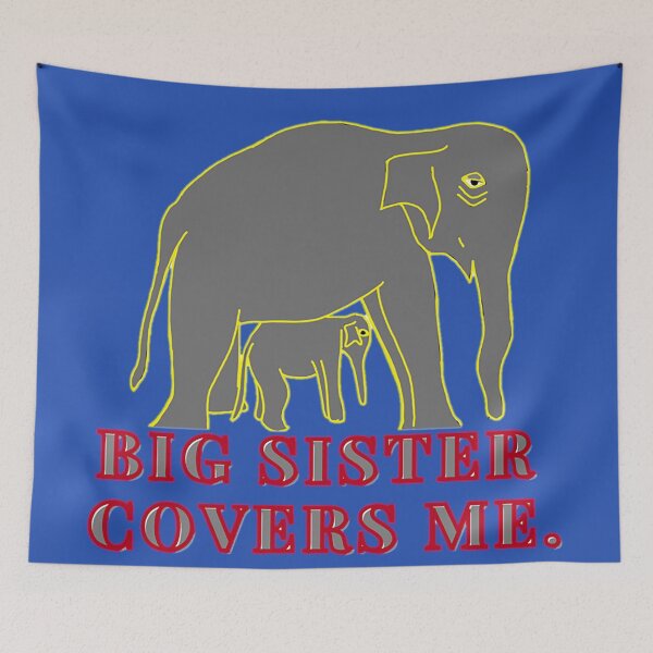 Item preview, Big Sister Cover me - Un pequeño elefante y su grande designed and sold by drawkwardly.