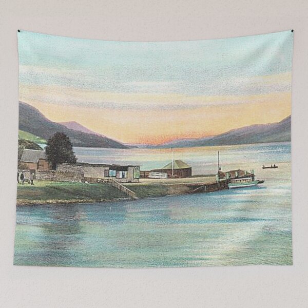 Item preview, Vintage Illustration of Loch Ness from Fort Augustus designed and sold by yourscotland.