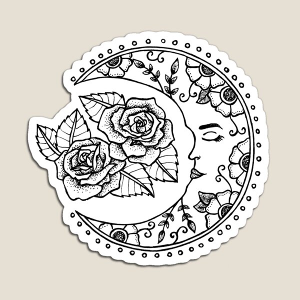 Sleeping Moon Magnet