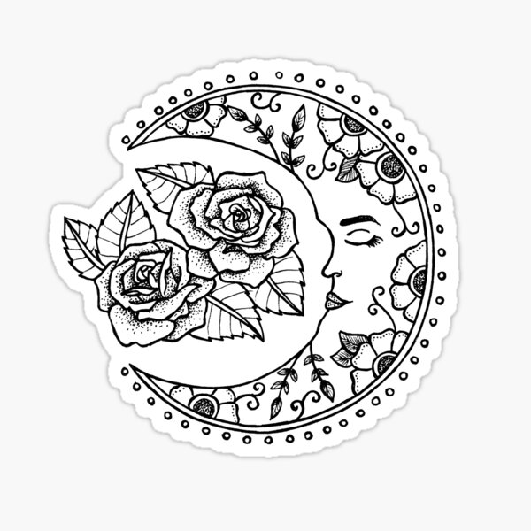 Sleeping Moon Sticker