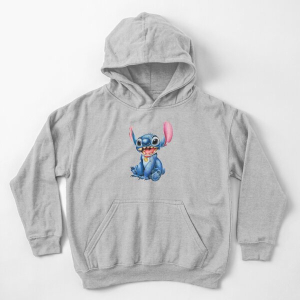 Stitch - Colored pencils Kids Pullover Hoodie