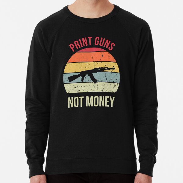 Item preview, Print Guns Not Money Retro Sunset Vintage designed and sold by BELASKRI STORE.
